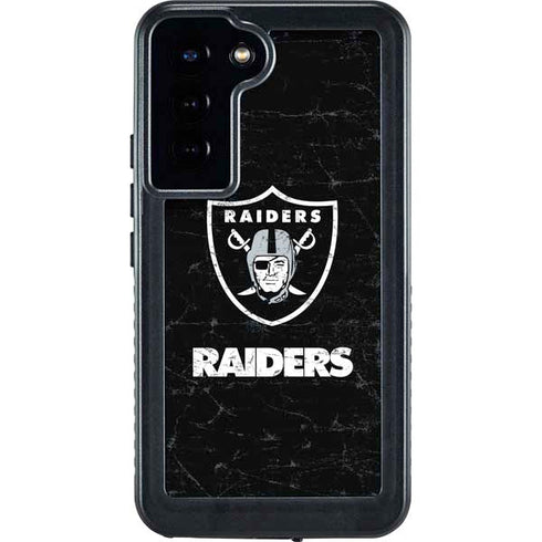 NFL Las Vegas Raiders Distressed Galaxy S24 Plus Waterproof Case
