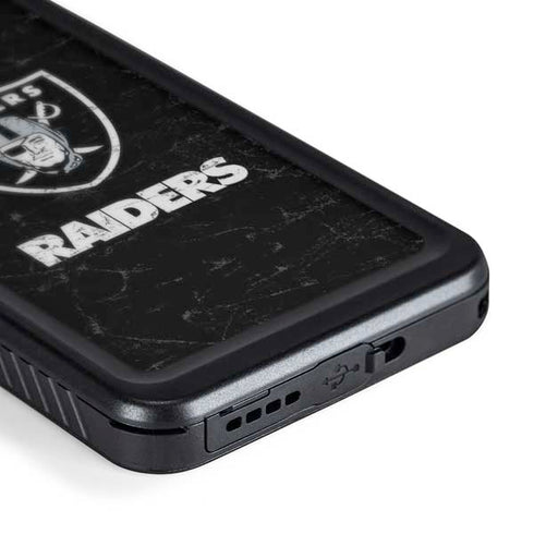 NFL Las Vegas Raiders Distressed Galaxy S24 Plus Waterproof Case