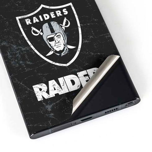 NFL Las Vegas Raiders Distressed Galaxy S25 Ultra Skin