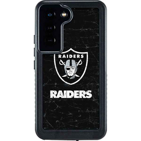 NFL Las Vegas Raiders Distressed Galaxy S24 Waterproof Case