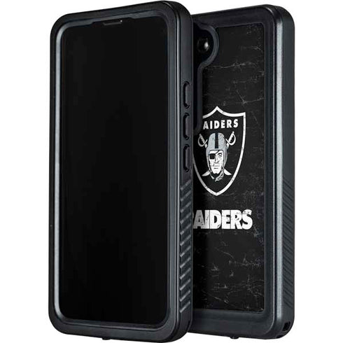 NFL Las Vegas Raiders Distressed Galaxy S24 Waterproof Case
