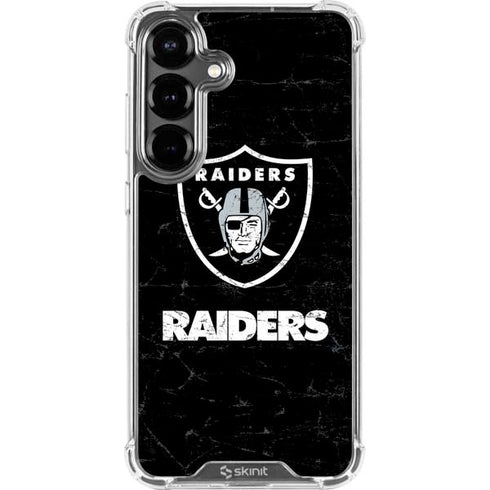 NFL Las Vegas Raiders Distressed Galaxy S26 Clear Case
