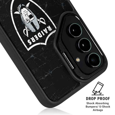 NFL Las Vegas Raiders Distressed Galaxy S26 Kickstand Case