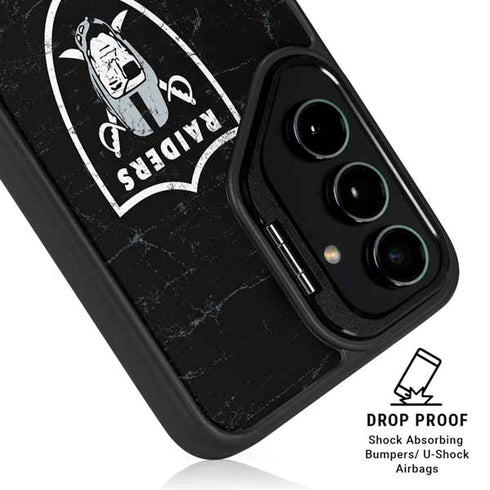 NFL Las Vegas Raiders Distressed Galaxy S26 Plus Kickstand Case