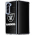 NFL Las Vegas Raiders Distressed Galaxy Z Fold5 5G Clear Case