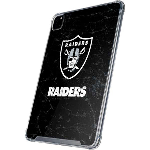NFL Las Vegas Raiders Distressed iPad Pro 12.9in (2020) Clear Case