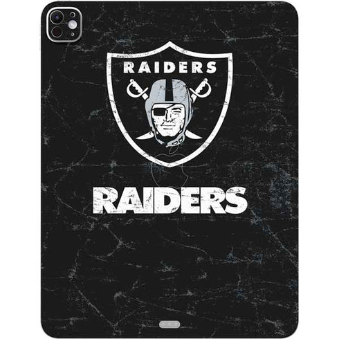 NFL Las Vegas Raiders Distressed iPad Pro 13in M4 (2024) Skin