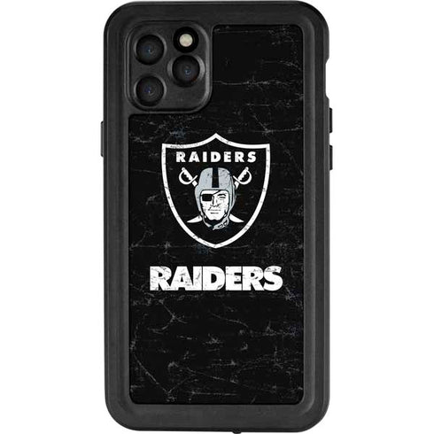 NFL Las Vegas Raiders Distressed iPhone 11 Pro Waterproof Case