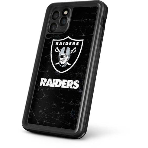 NFL Las Vegas Raiders Distressed iPhone 11 Pro Waterproof Case