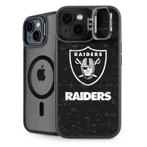NFL Las Vegas Raiders Distressed iPhone 14 Kickstand Case