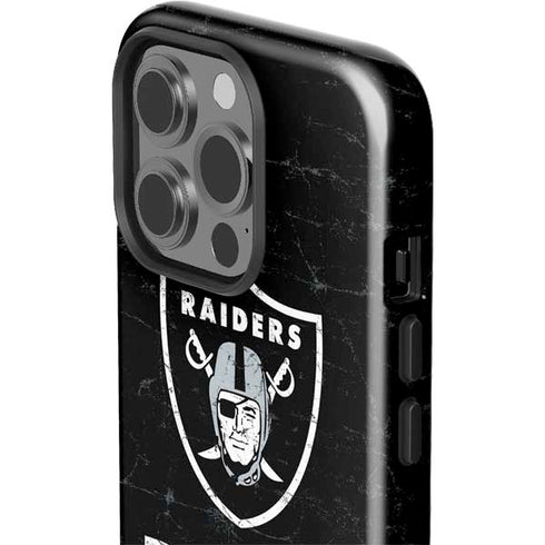NFL Las Vegas Raiders Distressed iPhone 15 Pro Impact Case