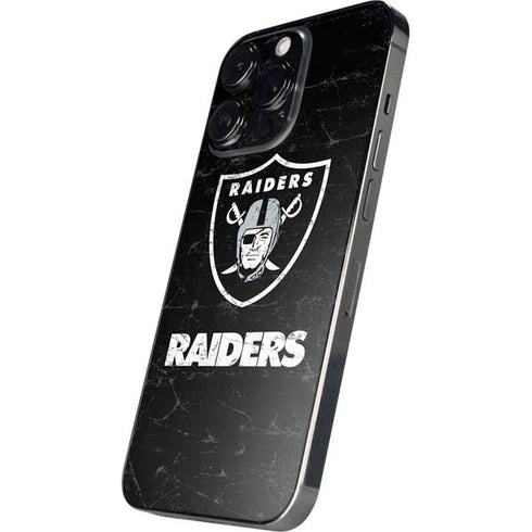 NFL Las Vegas Raiders Distressed iPhone 15 Pro Max Skin