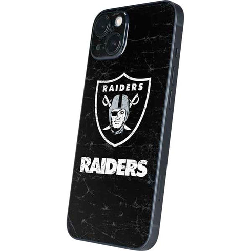 NFL Las Vegas Raiders Distressed iPhone 15 Skin