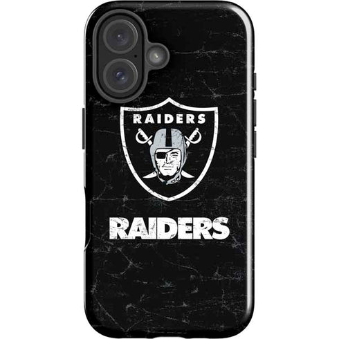 NFL Las Vegas Raiders Distressed iPhone 16 Impact Case