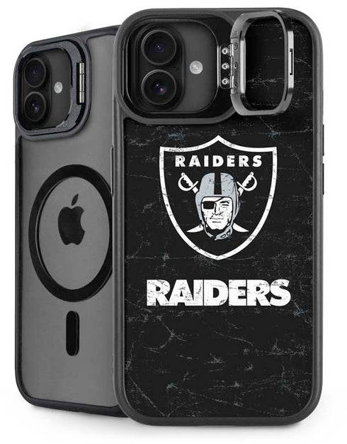 NFL Las Vegas Raiders Distressed iPhone 16 Kickstand Case