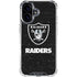 NFL Las Vegas Raiders Distressed iPhone 16 Plus Clear Case