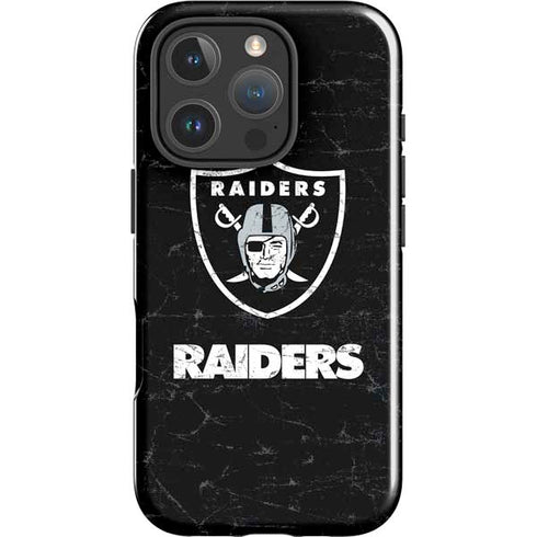 NFL Las Vegas Raiders Distressed iPhone 16 Pro Impact Case