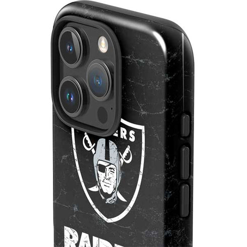 NFL Las Vegas Raiders Distressed iPhone 16 Pro Impact Case