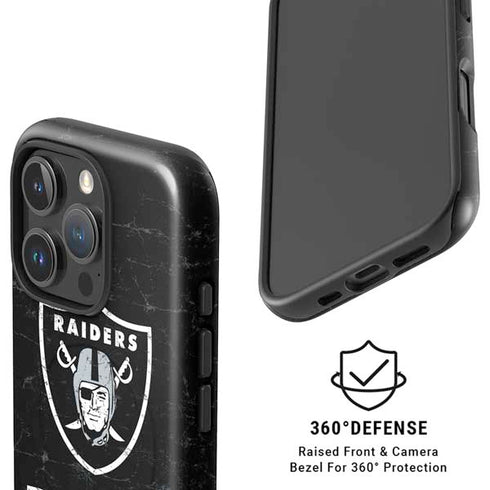 NFL Las Vegas Raiders Distressed iPhone 16 Pro Magsafe Impact Case