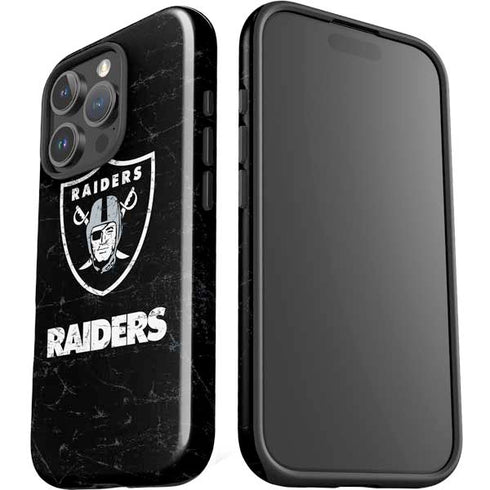 NFL Las Vegas Raiders Distressed iPhone 16 Pro Max Impact Case