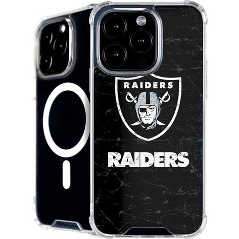 NFL Las Vegas Raiders Distressed iPhone 16 Pro Max MagSafe Case