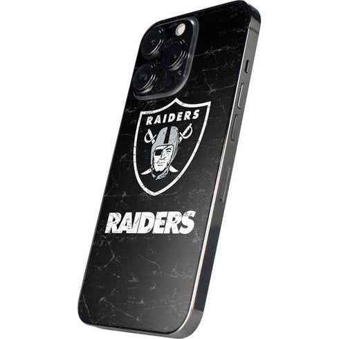 NFL Las Vegas Raiders Distressed iPhone 16 Pro Skin