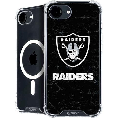 NFL Las Vegas Raiders Distressed iPhone 16e MagSafe Case