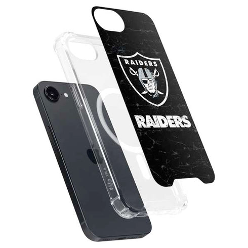NFL Las Vegas Raiders Distressed iPhone 16e MagSafe Case