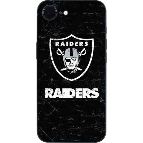 NFL Las Vegas Raiders Distressed iPhone 16e Skin
