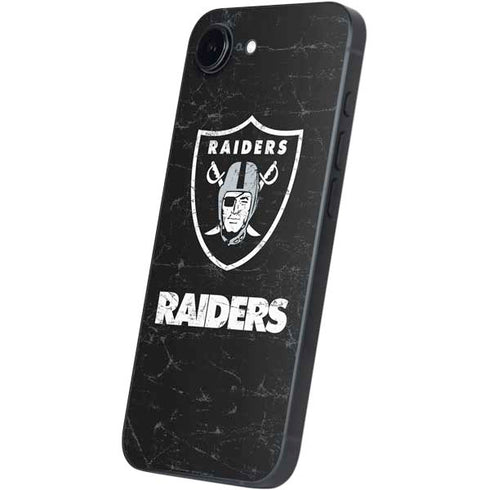 NFL Las Vegas Raiders Distressed iPhone 16e Skin