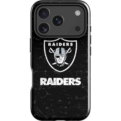 NFL Las Vegas Raiders Distressed iPhone 18 Pro Impact Case