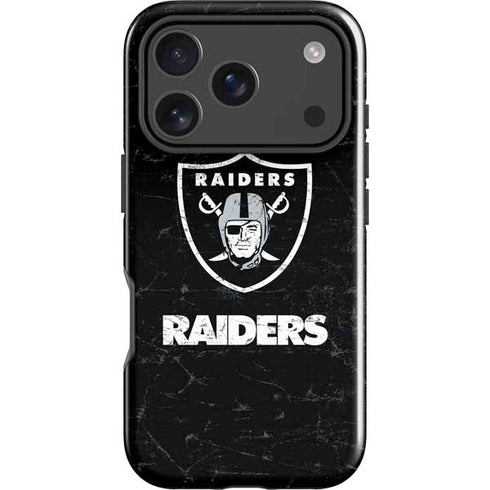 NFL Las Vegas Raiders Distressed iPhone 18 Pro Max Impact Case