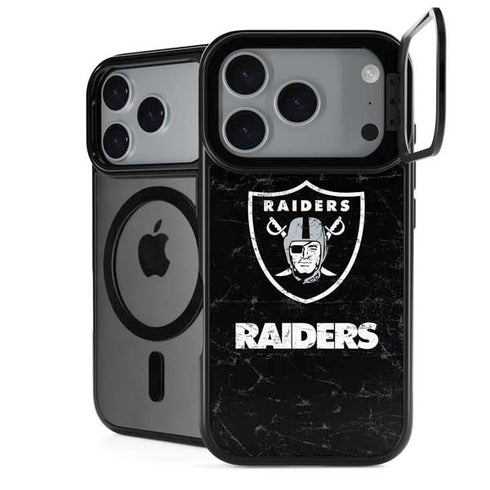 NFL Las Vegas Raiders Distressed iPhone 18 Pro Max Kickstand Case