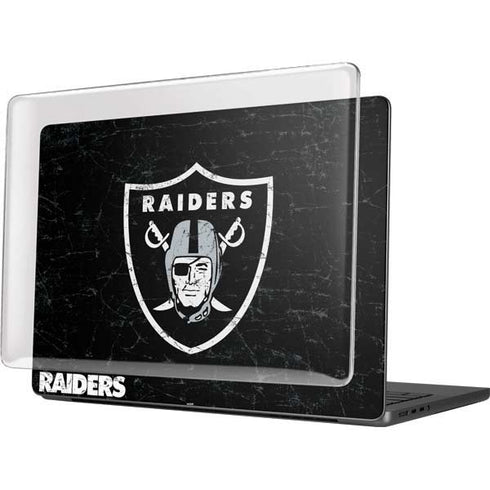 NFL Las Vegas Raiders Distressed MacBook Pro 14in (2021-24) Case plus Skin