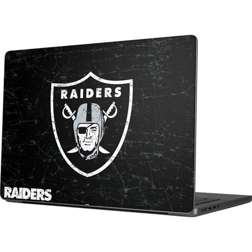 NFL Las Vegas Raiders Distressed Apple MacBook Pro 14-inch Skin