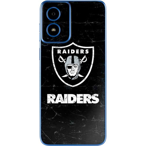 NFL Las Vegas Raiders Distressed Moto G Play 4G (2024) Skin