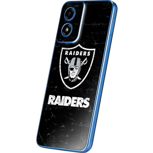 NFL Las Vegas Raiders Distressed Moto G Play 4G (2024) Skin