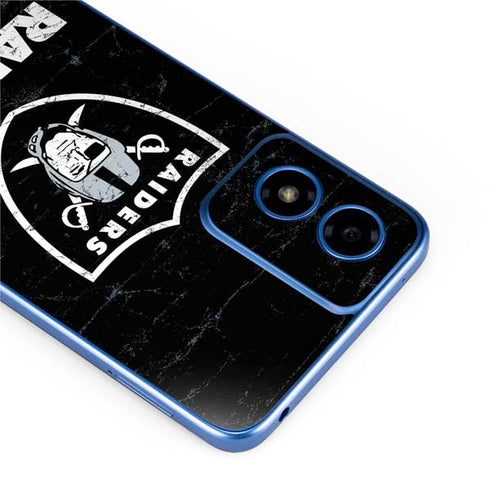 NFL Las Vegas Raiders Distressed Moto G Play 4G (2024) Skin