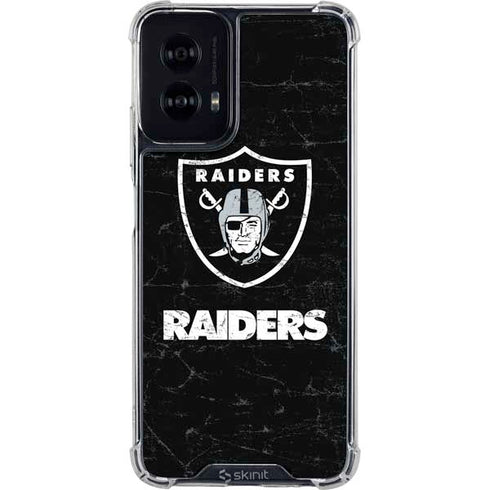 NFL Las Vegas Raiders Distressed Moto G Power 5G (2024) Clear Case