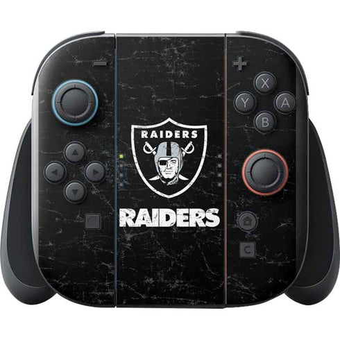 NFL Las Vegas Raiders Distressed Nintendo Switch 2 (2025) with Joy-Con Skin