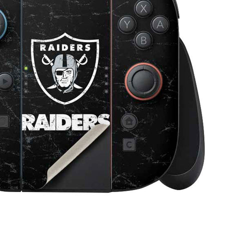 NFL Las Vegas Raiders Distressed Nintendo Switch 2 (2025) Joy-Con Controller Skin