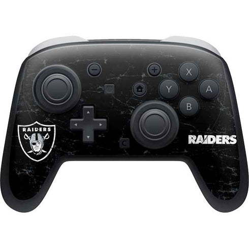 NFL Las Vegas Raiders Distressed Nintendo Switch 2 (2025) Pro Controller Skin