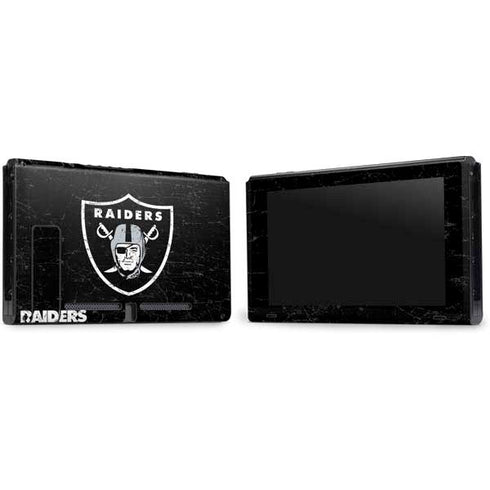 NFL Las Vegas Raiders Distressed Nintendo Switch Bundle Skin