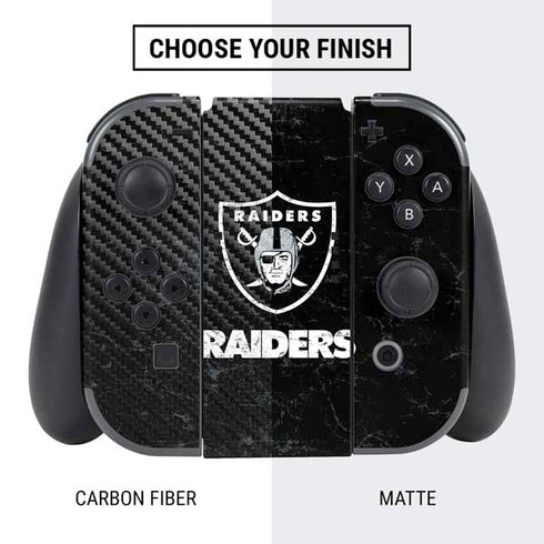 NFL Las Vegas Raiders Distressed Nintendo Switch Bundle Skin