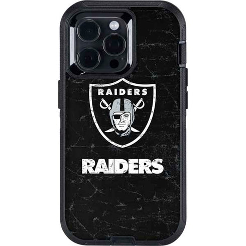 NFL Las Vegas Raiders Distressed Otterbox Defender iPhone Skin