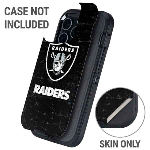 NFL Las Vegas Raiders Distressed Otterbox Defender iPhone Skin