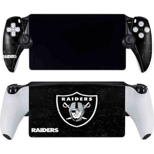 NFL Las Vegas Raiders Distressed PlayStation PS5 Skins