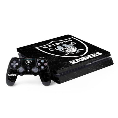 NFL Las Vegas Raiders Distressed PlayStation PS4 Skins