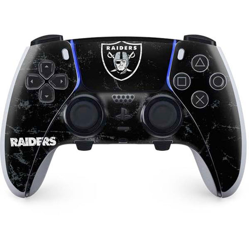 NFL Las Vegas Raiders Distressed PlayStation PS5 Skins