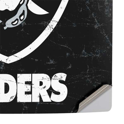 NFL Las Vegas Raiders Distressed PS5 Pro Console Skin